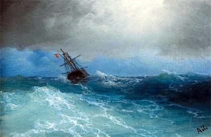Stormy Seas Painting