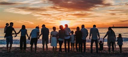 Large Family Gathering atS unset