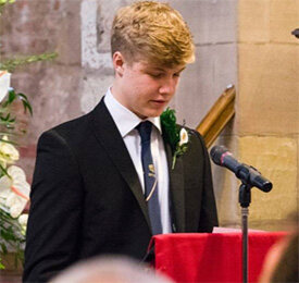 Child Delivering Eulogy