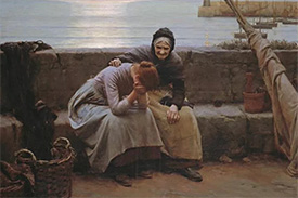 Woman Comforting Girl