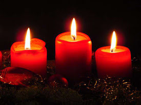 Three Lit Candles