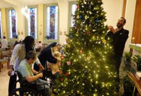 decorating the tree 