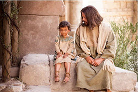 Jesus Sitting with a Child