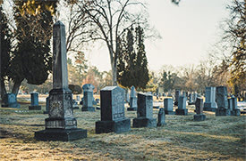 Tombstones of the faithful departed