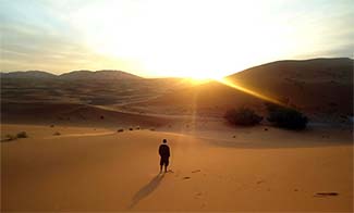 man in desert
