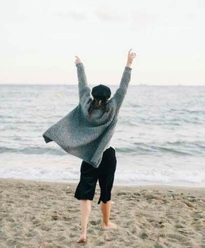 woman on beach