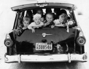 Kids In Back of Car Window