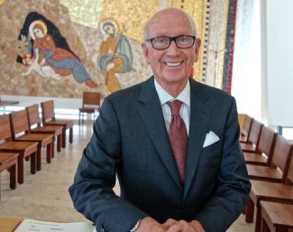 Man Smiling In Church