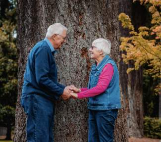 Man and Woman Holding Hands