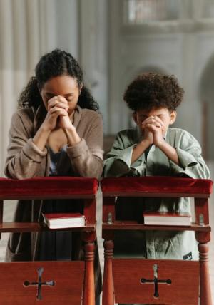 Children praying