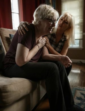 Woman Consoling Someone