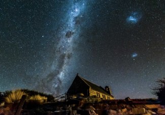 House with Milky Way in Sky