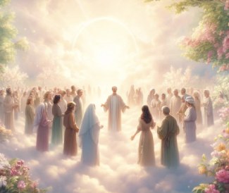 Surrounding Jesus in Heaven
