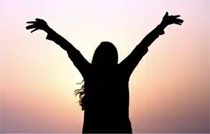 Woman in silhouette