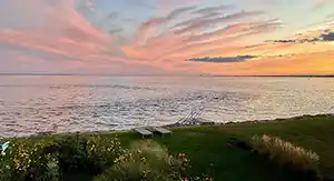 Beautiful Sun-streaked sunset