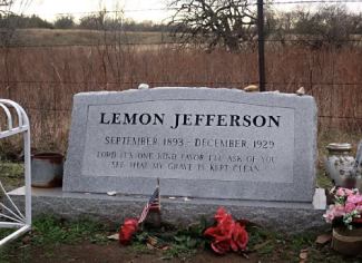 Lemon Jefferson Headstone