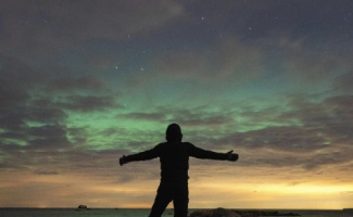 Man Facing Sunset